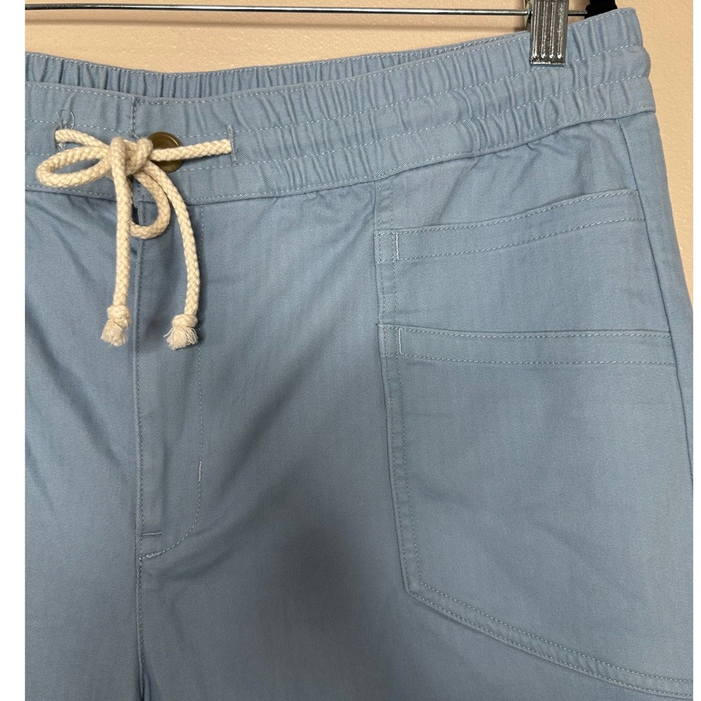 Lands' End Womens Blue Crop Pants Elastic Waist Pull On Size 16 nautical beach - Picture 4 of 8